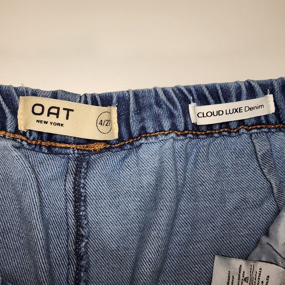 OAT NY Wide Leg Jeans Elastic Waist Drawstring 4/27 NWT - Picture 8 of 15